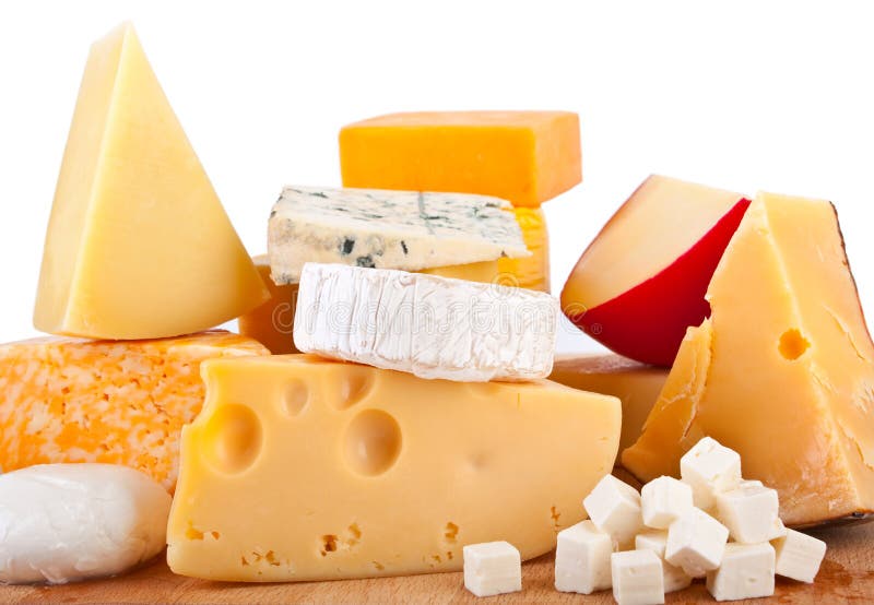 Varios tipos de queso fotografía de archivo libre de regalías