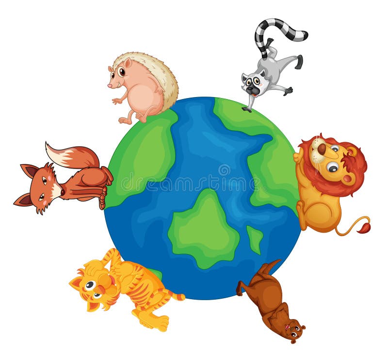 Various animals on earth stock illustration. Illustration of roar - 25770739 Various animals on earth stock illustration. Illustration of roar - 25770739