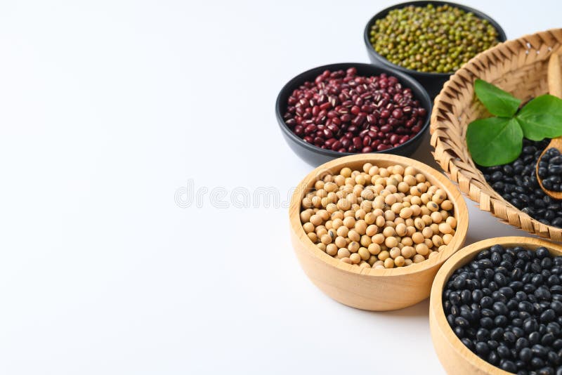 Various Beans Black Soybean, Soybean, Azuki Bean and Mung Bean Seeds