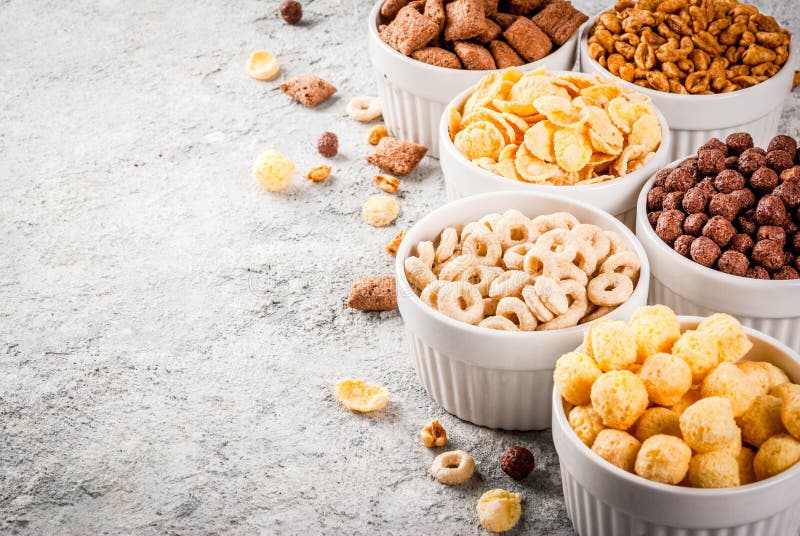 Various breakfast cereal stock photo. Image of granola 116553390