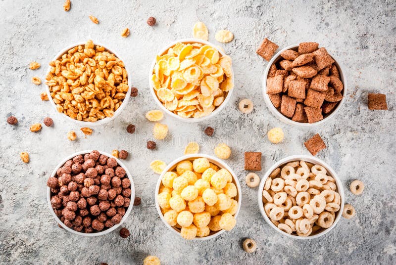 Various Breakfast Cereals on Line Buffet in Hotel Stock Photo Image of health, food 63607562