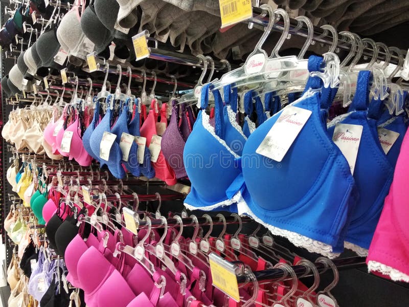 Various Color, Sizes and Design of Bra Displayed for the Customer in the  Mall. Editorial Stock Image - Image of department, adult: 218247759