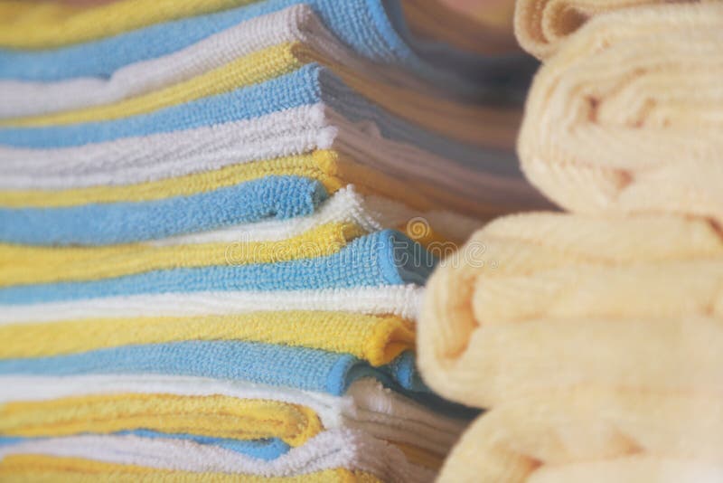 Various Colored Microfiber Cloths Stock Photo Image of cloth, closeup