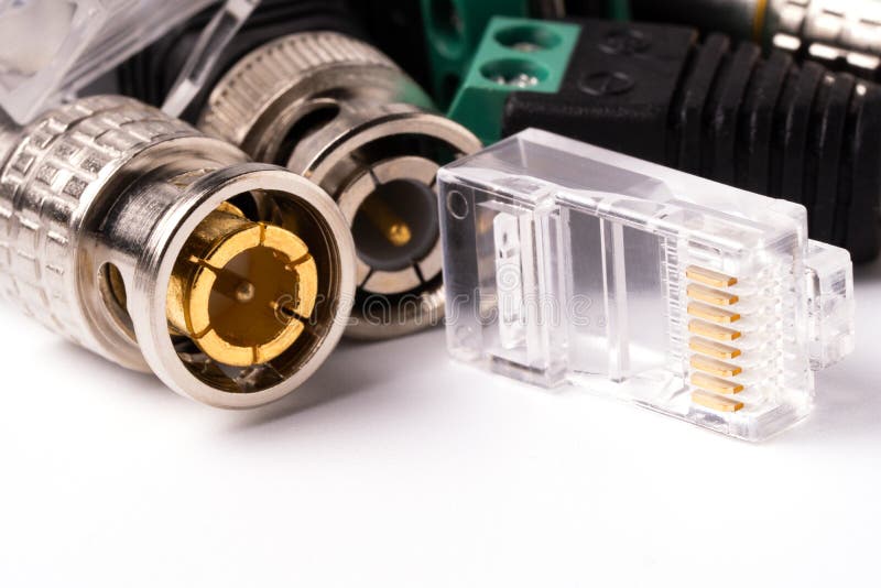 Various Connectors for Coaxial and Twisted Pair Cable, for Video Signal