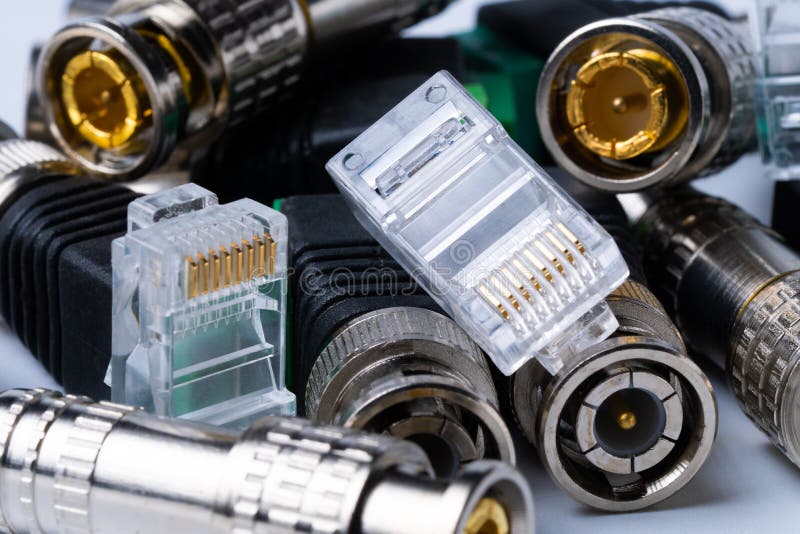Various Connectors for Coaxial and Twisted Pair Cable, for Video Signal