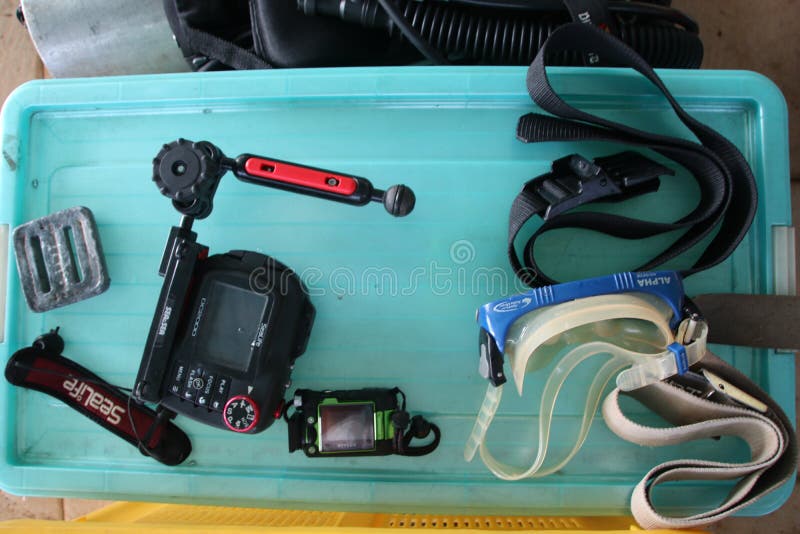 Various Diving Equipment, Which Will Be Used for Diving Practice in a
