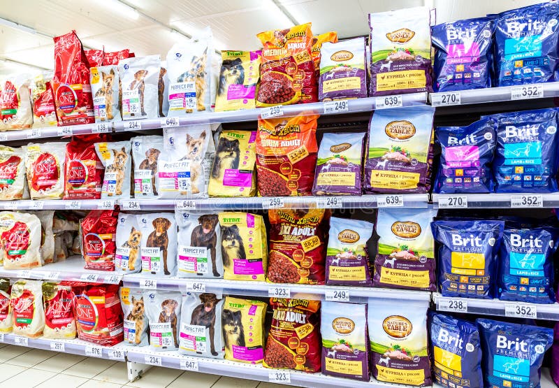 Various Fresh Dog Food Ready for Sale Editorial Stock Image - Image of ...