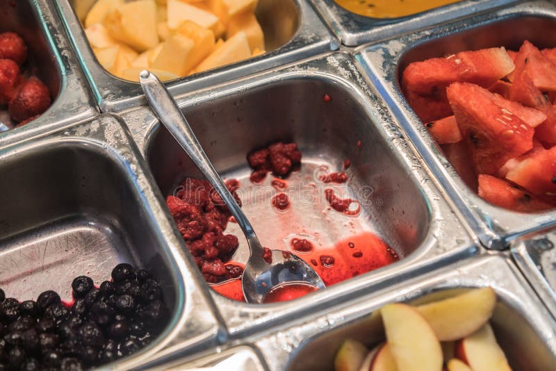 Various Fresh Fruit and Vegetable Salad Bar Healthy Items Stock Photo Image of peas, bell