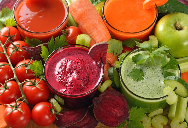 Various Fresh Vegetables Juices Stock Photo Image of beet, gourmet