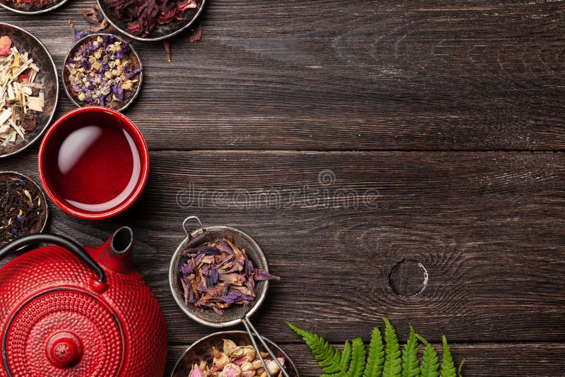 Various Herbal Tea, Teapot and Cup Stock Image Image of herbal, plant 188048969