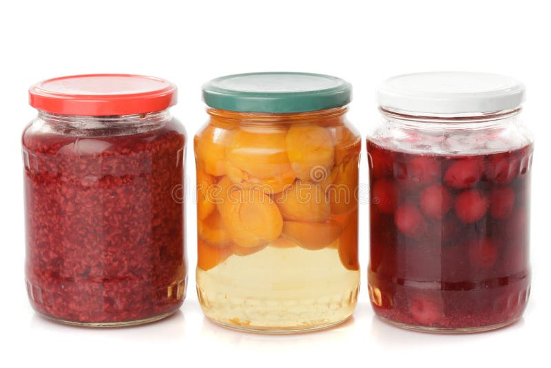 Various jams and compotes stock photo. Image of apricots 20546556
