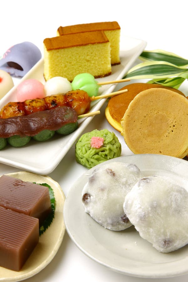 Various Japanesestyle Confectionery Stock Image Image of sauce