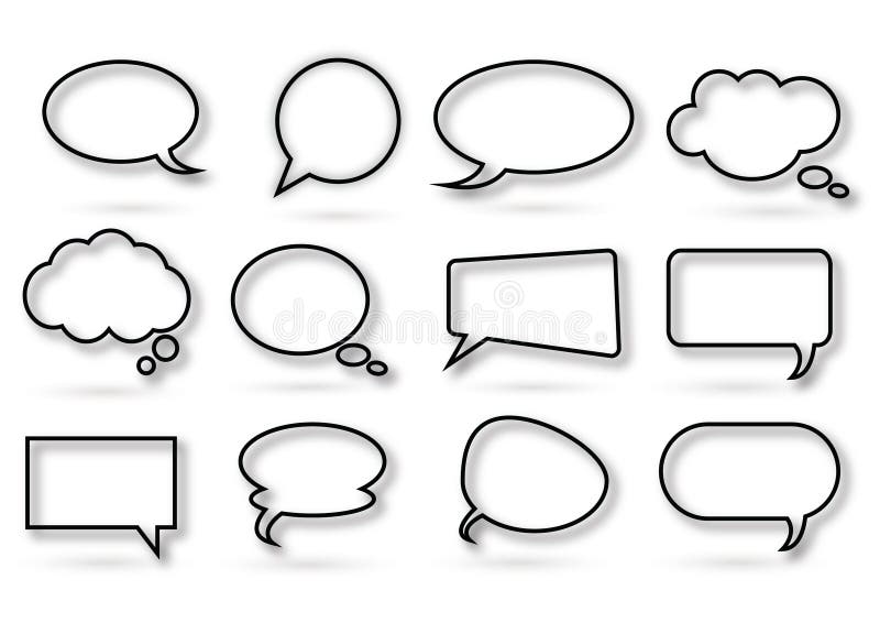 Various kind of chat bubble vector illustration