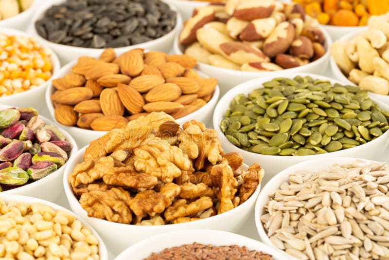 Various Kind of Nuts and Seeds Stock Photo Image of almond, edible