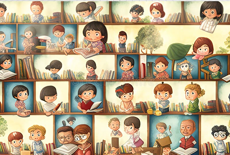 Various Kinds of Cute Little Boy Characters Stock Illustration Illustration of emotion, cute