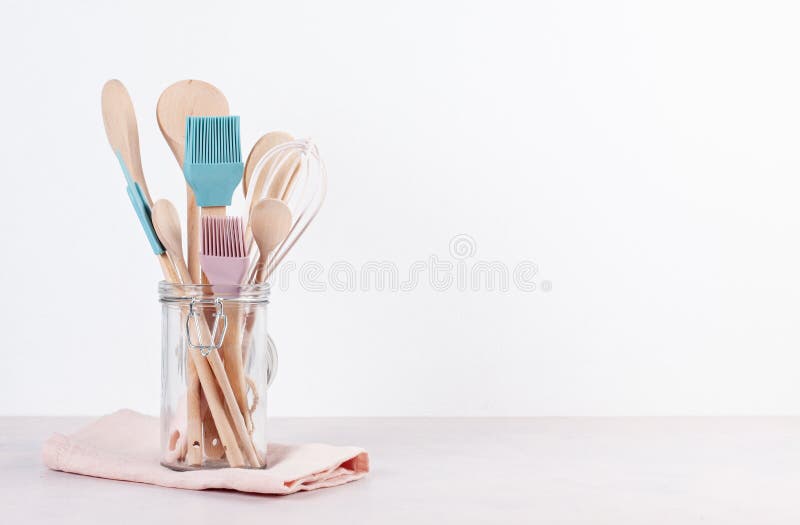 various-kitchen-utensils-recipe-cookbook-cooking-classes-conce-stock