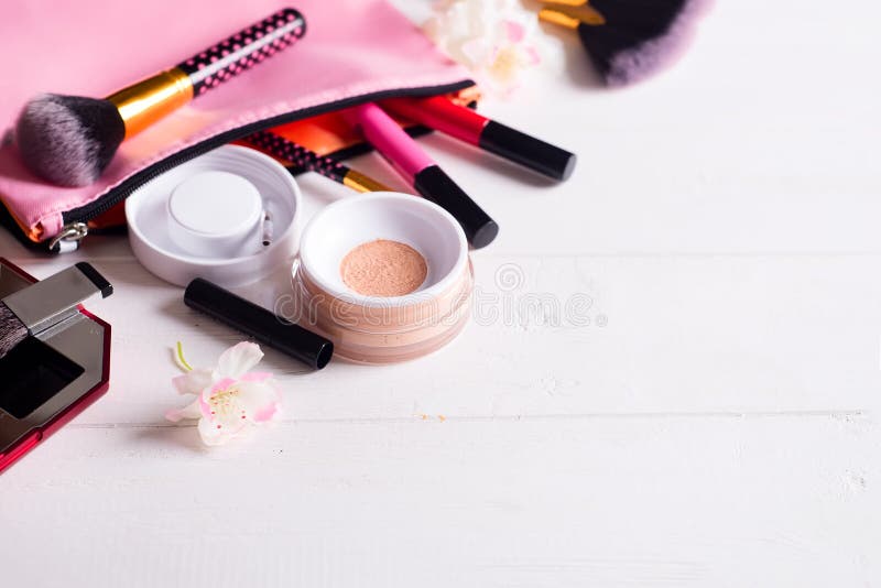 Various makeup products stock image Various makeup products stock image