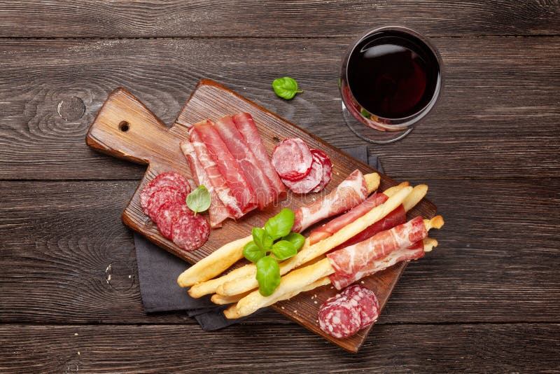 Various meat antipasto royalty free stock image