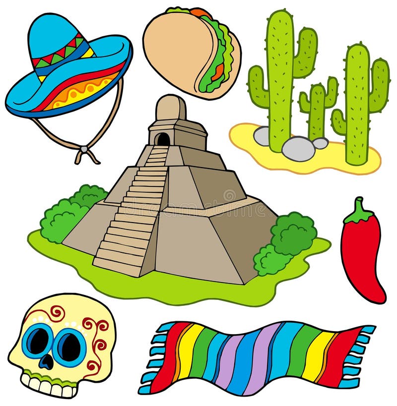 Various Mexican images vector illustration Various Mexican images vector illustration