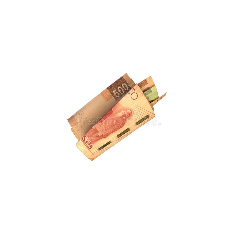 Various mexican peso bills of 100, 200 and 500 folded and isolated on white background royalty free stock photo Various mexican peso bills of 100, 200 and 500 folded and isolated on white background royalty free stock photo