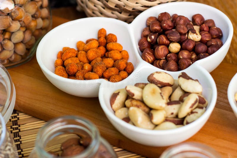 Various Piles Of Mixed Nuts And Seeds Stock Photo Image of east, legume 143091302