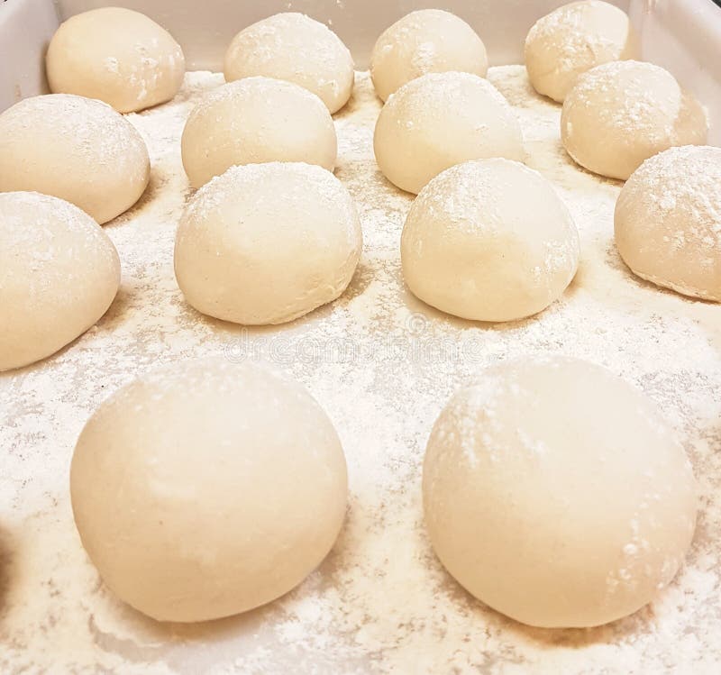 Pizza dough balls stock photo. Image of food, ingredient 196747856