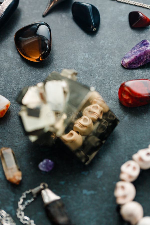 Various Precious and Semiprecious Stones Stock Image - Image of alchemy ...