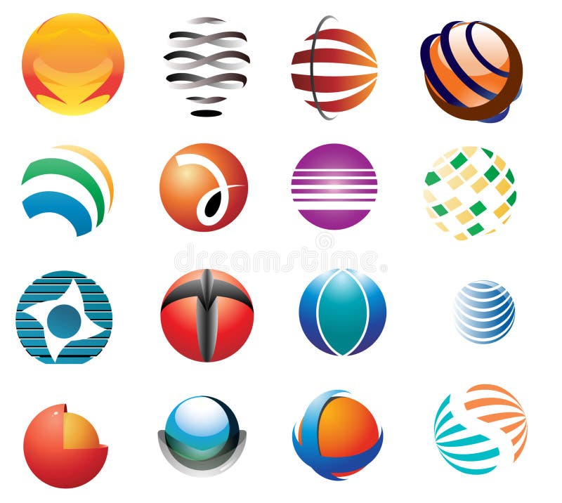 Various Round Logos Stock Illustration Illustration Of Circles 33763124