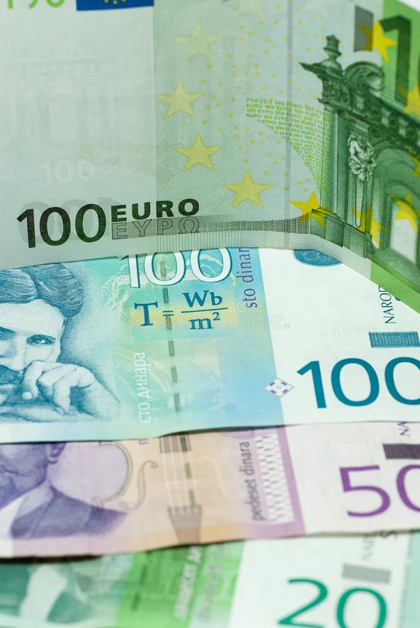 Various Serbian Dinars Banknotes And Euro Banknotes International - 
