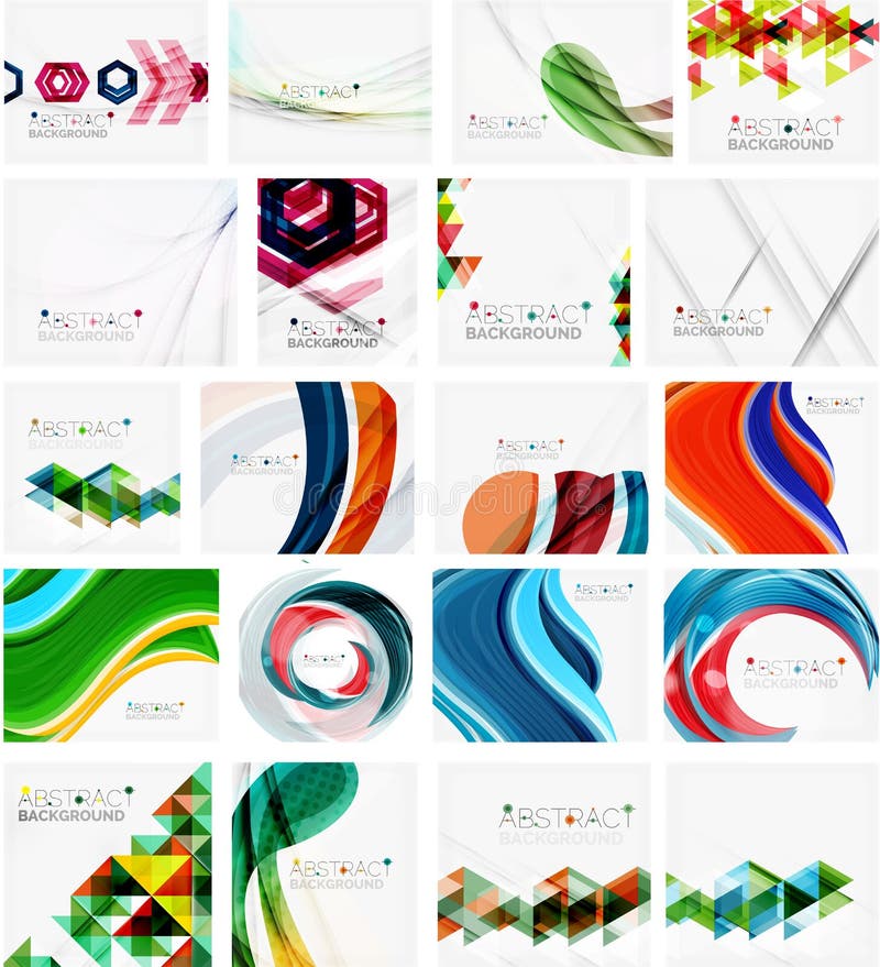 Various set of geometric abstract backgrounds stock illustration Various set of geometric abstract backgrounds stock illustration