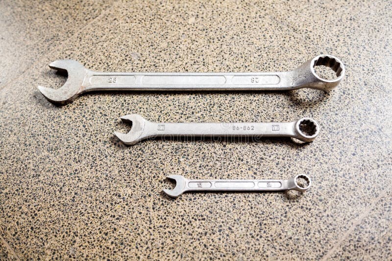 Various spanners stock photo. Image of hand, home, renovation 1992198