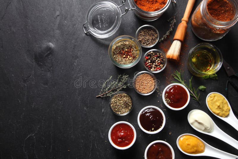 Various Spicy Ingredients for Recipe on the Table