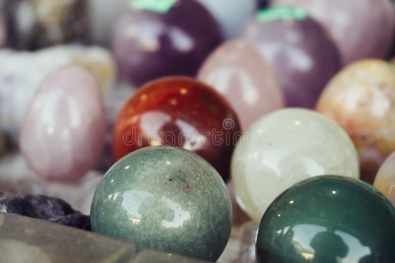 Various stone or rock polished balls, magic esoteric mineral objects or geology textured round samples stock photography Various stone or rock polished balls, magic esoteric mineral objects or geology textured round samples stock photography