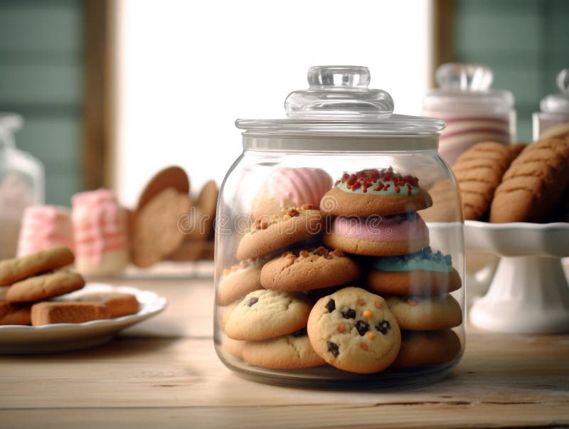 https://thumbs.dreamstime.com/b/various-types-biscuits-kept-transparent-glass-jars-kitchen-table-various-types-biscuits-kept-282420570.jpg