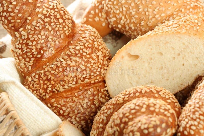 Various types of bread