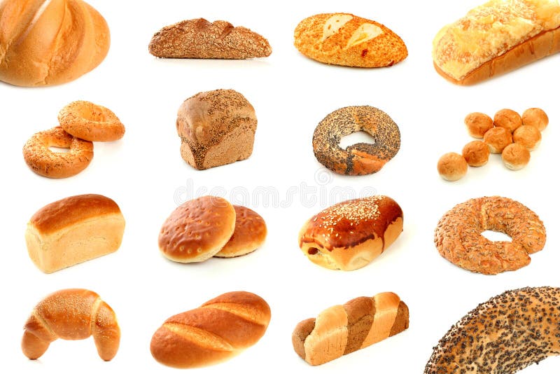 Various types of bread