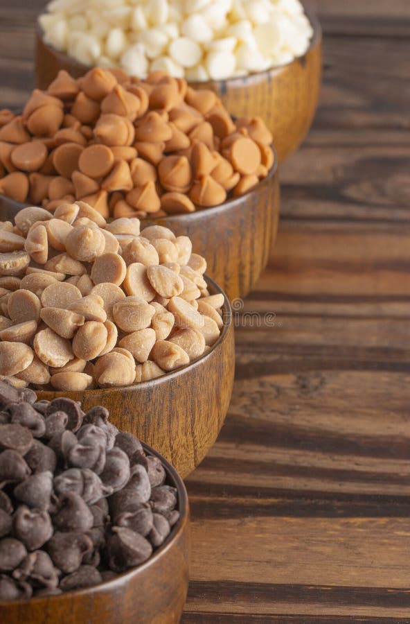 Various Types and Flavors of Baking Chips Stock Photo Image of fall
