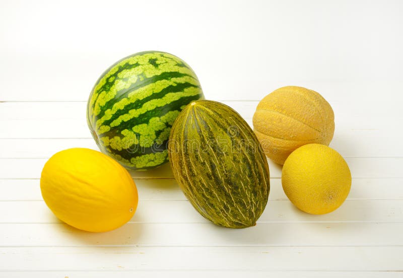 Ripe melon varieties stock image. Image of melon, watermelon 106915495