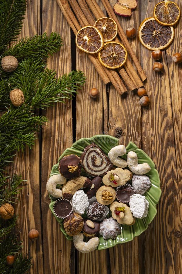 Various Types of Typical Czech Christmas Cookies Stock Image - Image of