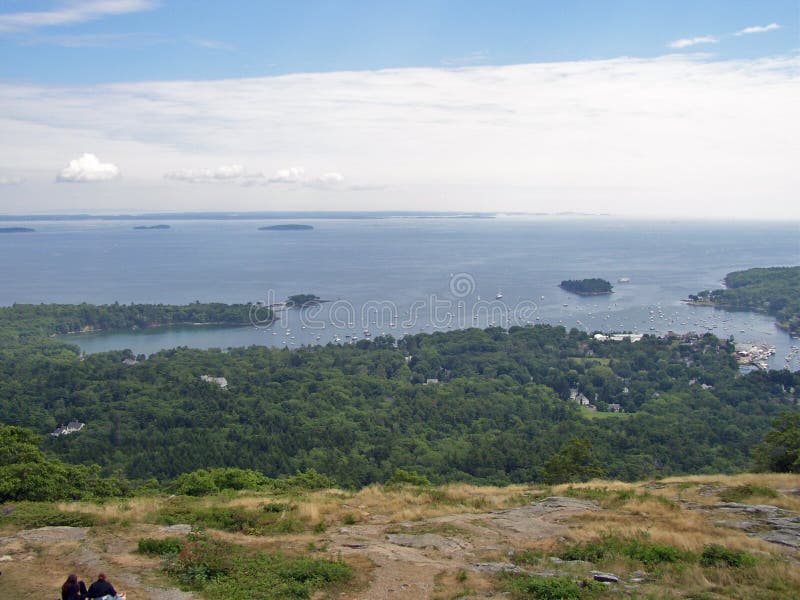Various Views at Camden, Maine Seen from Mount Battie Editorial Stock