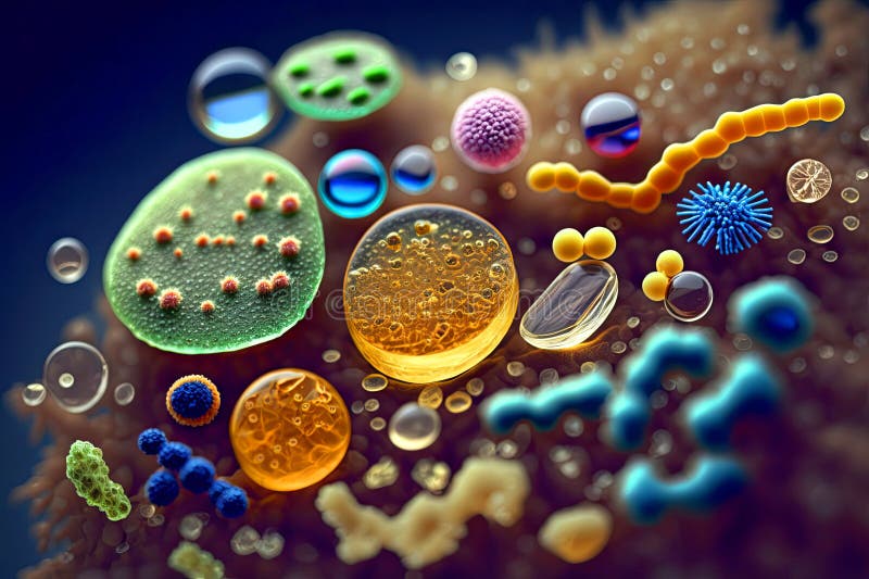 Various Viruses Microbes and Bacteria Types of Microorganisms Under