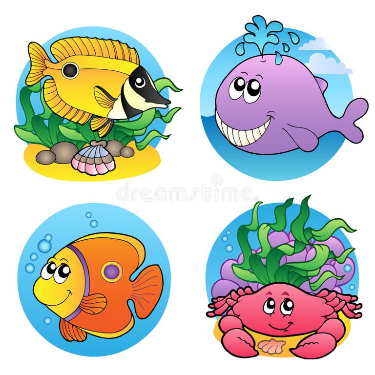 Water Animals Stock Illustrations – 90,169 Water Animals Stock