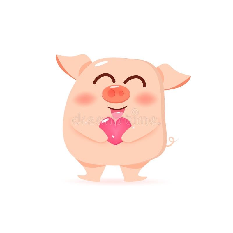 Varken met hart, die liefde, gelukkige Valentijnskaartendag en Chinees Nieuwjaar, leuke de inzamelings vectorillustratie geven va vector illustratie Varken met hart, die liefde, gelukkige Valentijnskaartendag en Chinees Nieuwjaar, leuke de inzamelings vectorillustratie geven va vector illustratie