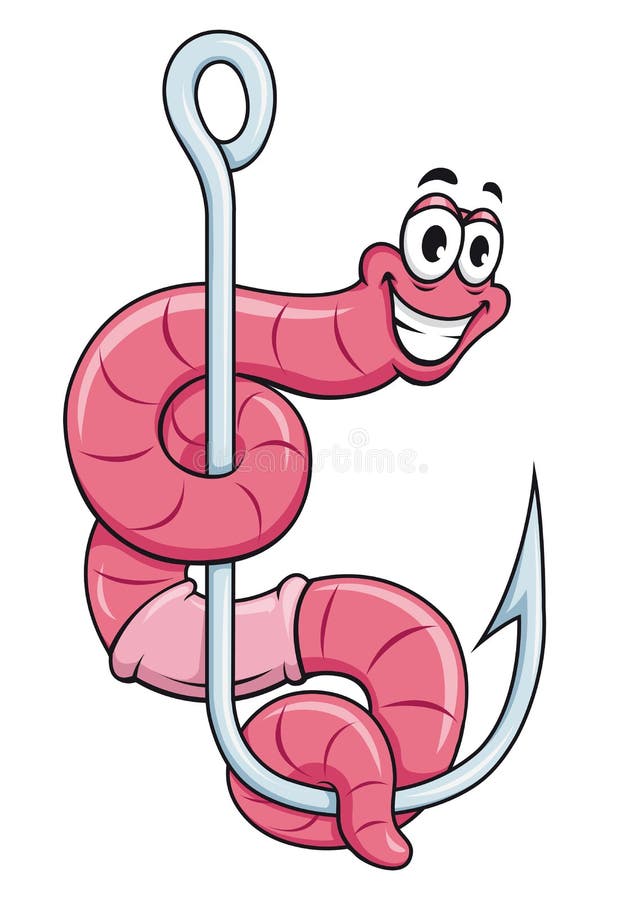 Varm fiskekrok stock illustrationer