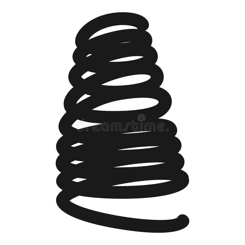 Varm spiral symbol, enkel stil vektor illustrationer Varm spiral symbol, enkel stil vektor illustrationer