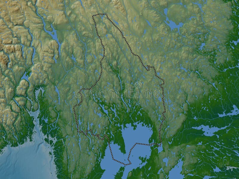 Varmland, Sweden. Physical. No Legend Stock Illustration Illustration