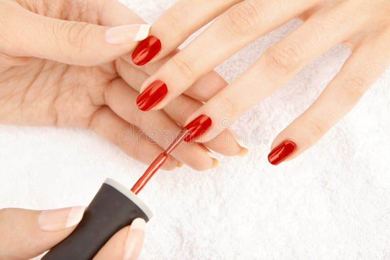 Nail polish drawing stock image. Image of finger, manicure 9853879