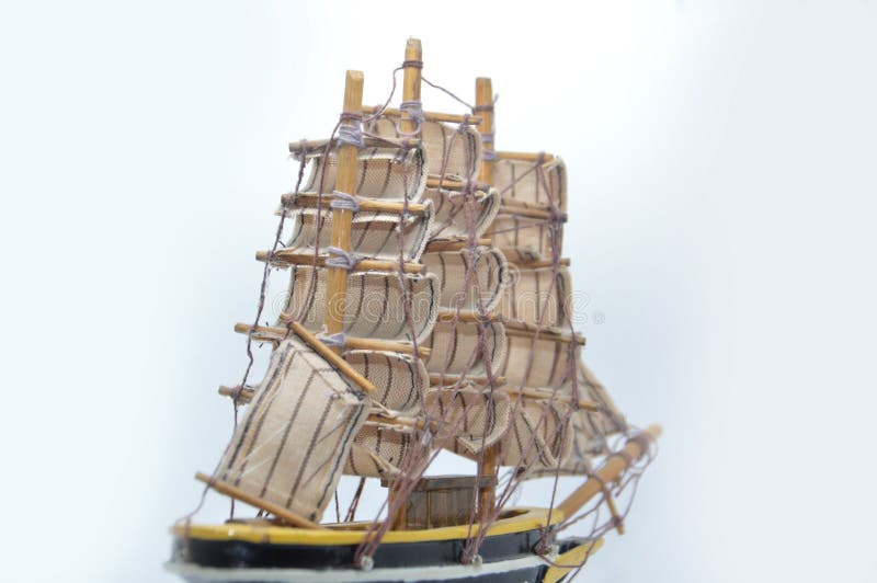 Varnished Model of a Sailing Ship Stock Image Image of boat, wooden