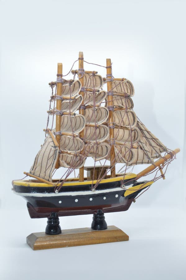 Varnished Model of a Sailing Ship Stock Image Image of sailing