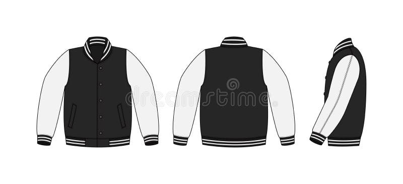 Varsity Jacket Template Stock Illustrations – 826 Varsity Jacket ...